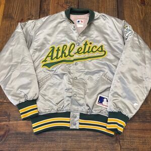 Vintage Oakland Athletics MLB Bomber Jacket Men's Large Felco Union Made Script